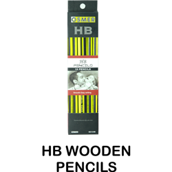 OSMER HB WOODEN PENCILS Hexagonal Eraser Tip Box12